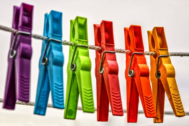 colorful clothespins